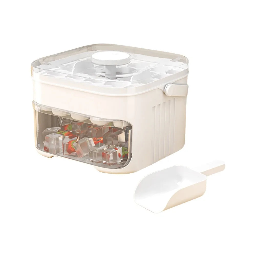 CrystalCube Easy Freeze Tray – Perfect Ice Cubes in Seconds, No Mess, No Effort
