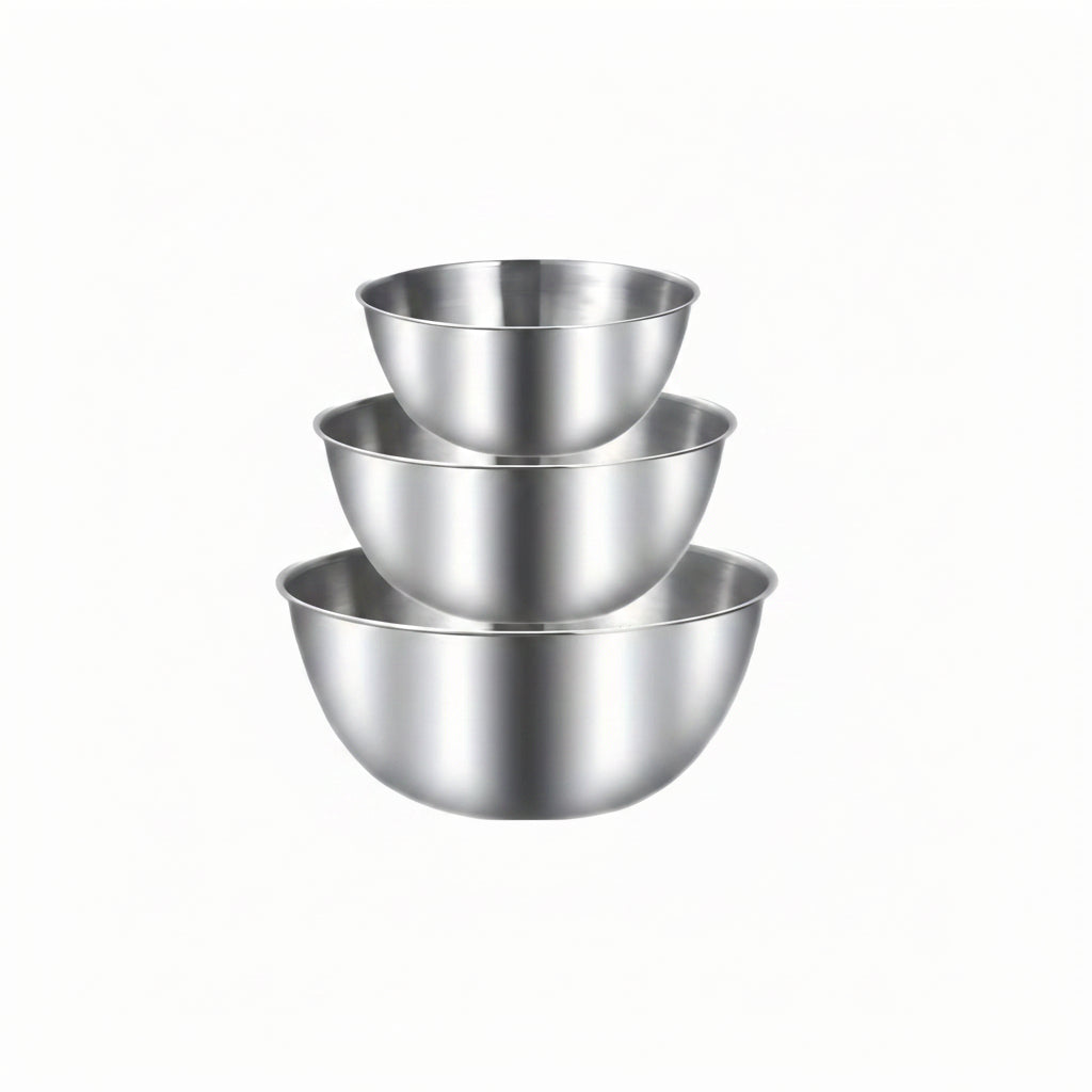 LuxeMix™ 3-Piece Stainless Steel Bowl Set