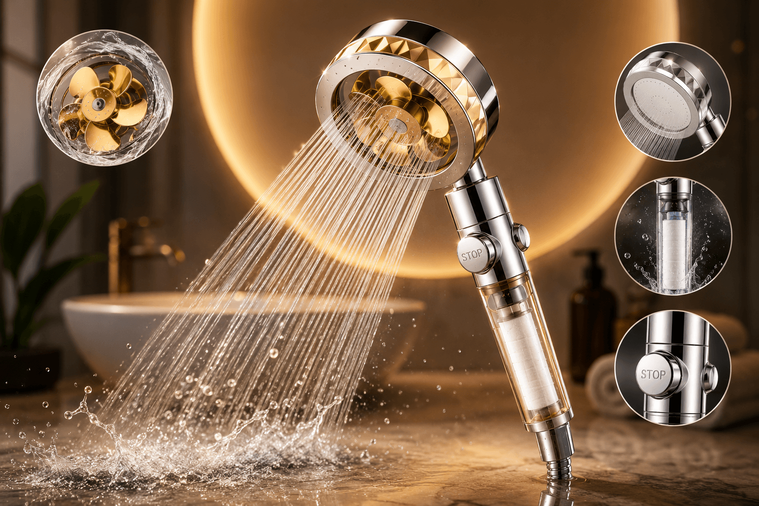 FlowFlex Rotating Shower Head