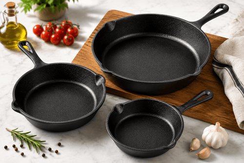 BlackForge™ Cast Iron Skillet Set