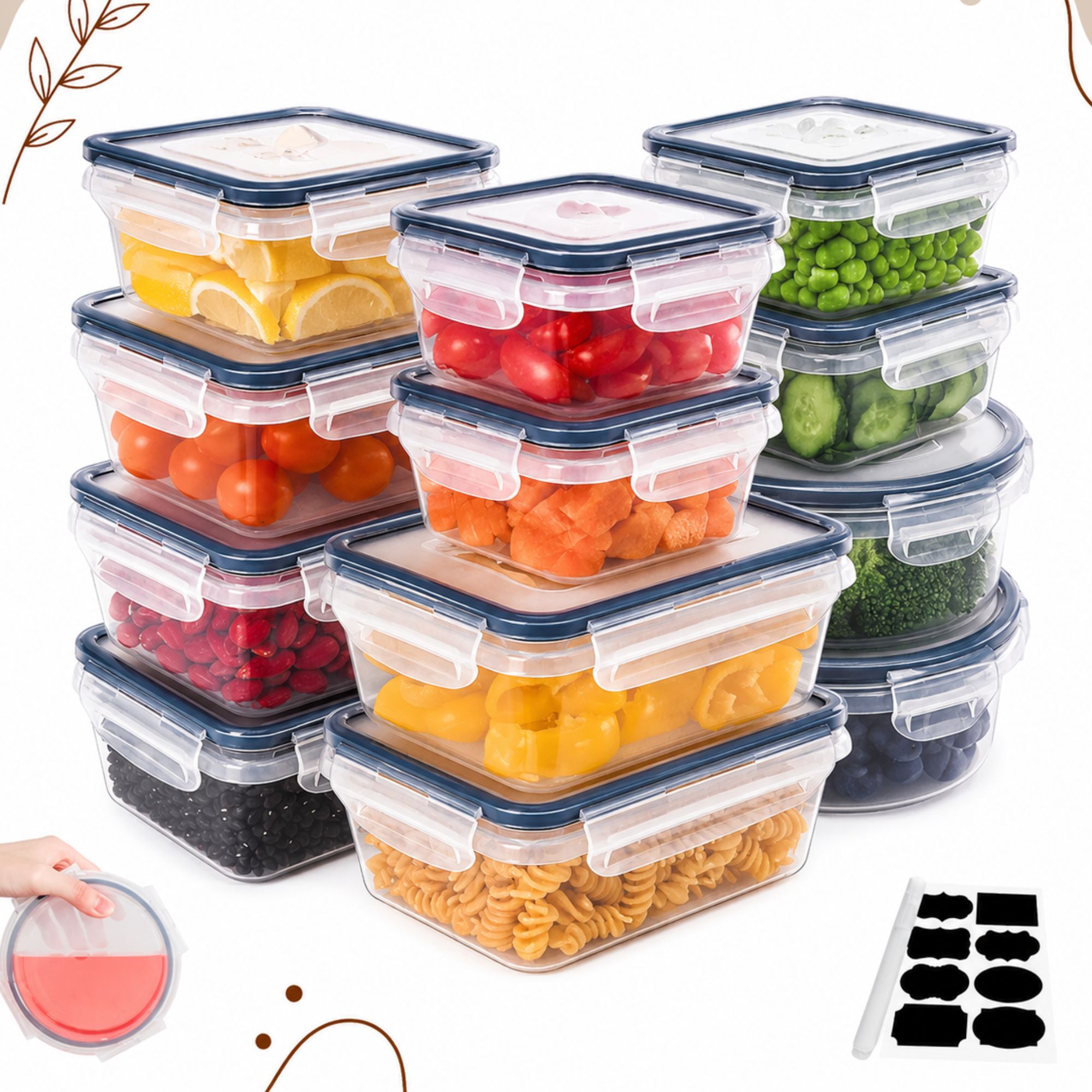 FreshSeal™ 12-Piece Fridge Storage Set