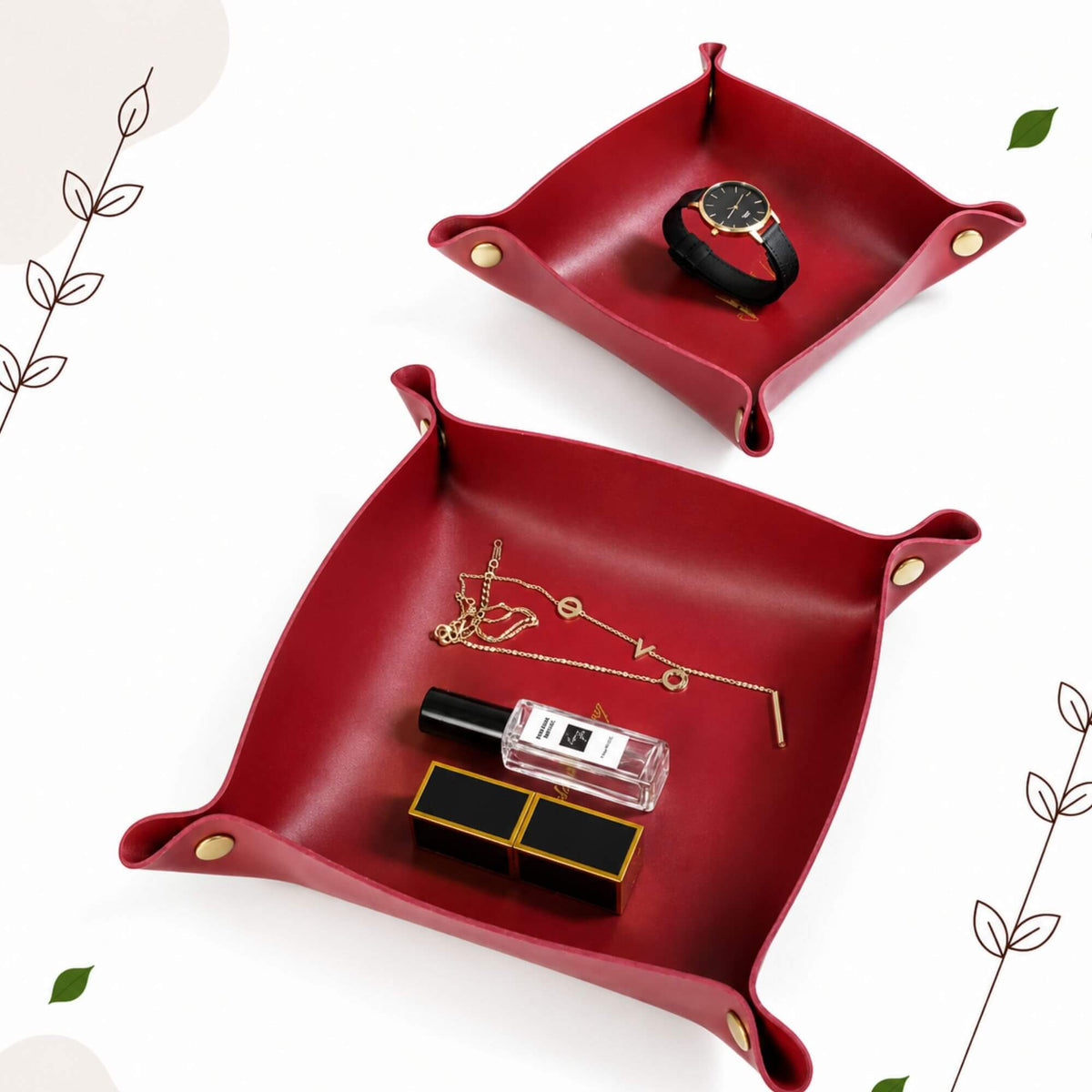 NordiLuxe™ Leather Valet Tray