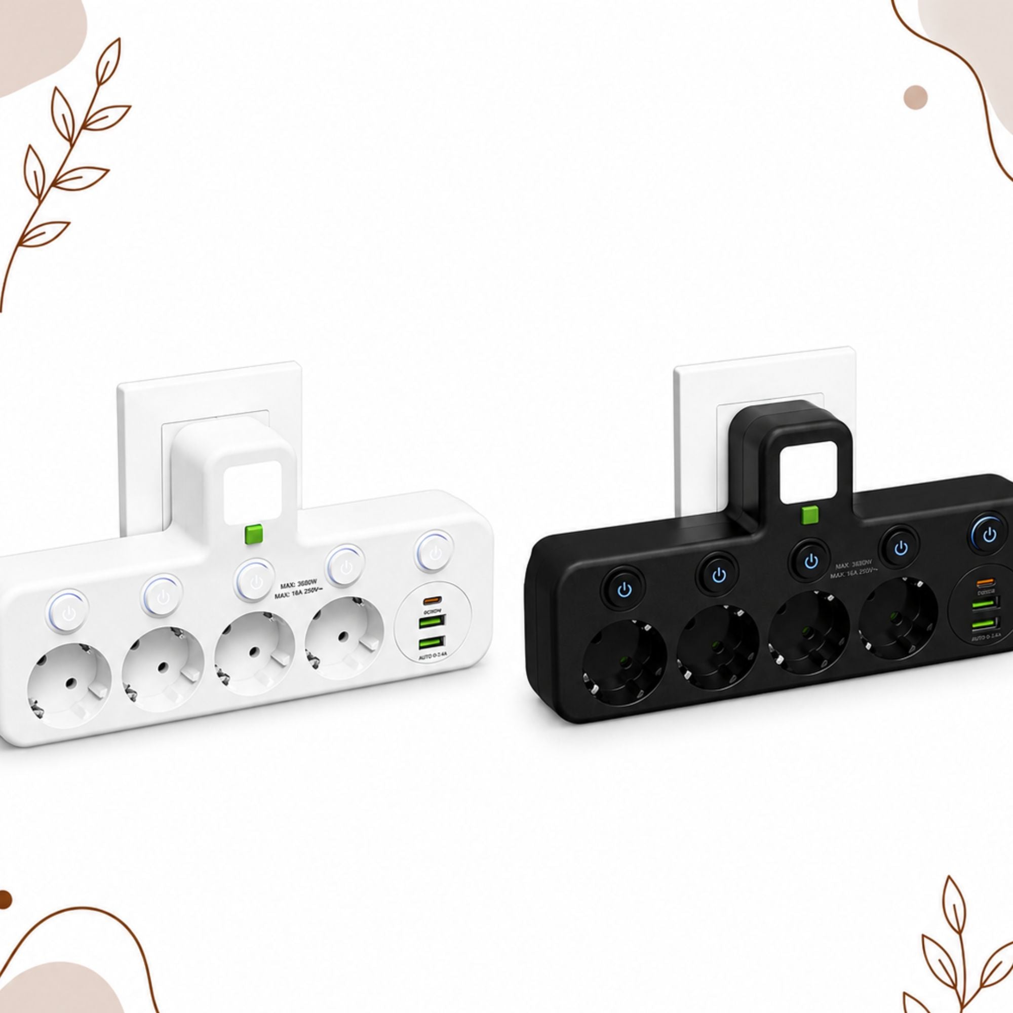 PowerHub™ 4-Socket USB Wall Adapter