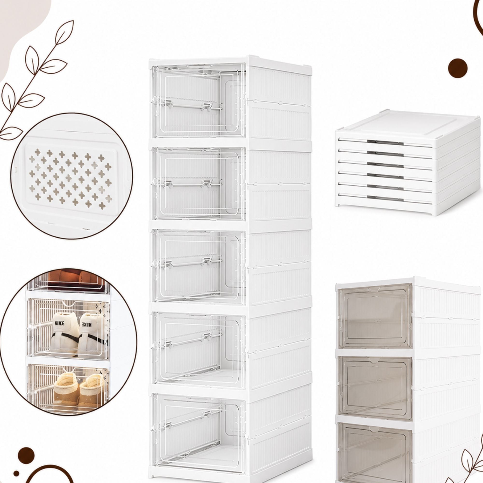 DustGuard Transparent Shoe Organiser