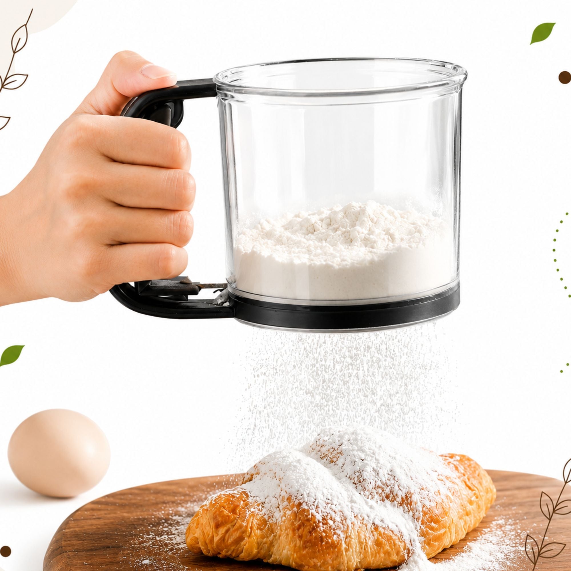 BakeFlow Hand-Press Flour Sieve