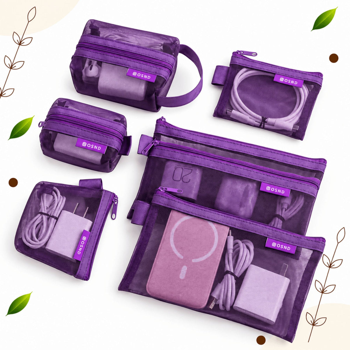 Sacos de Armazenamento de Viagem EasySort™ – Conjunto de 6 Peças