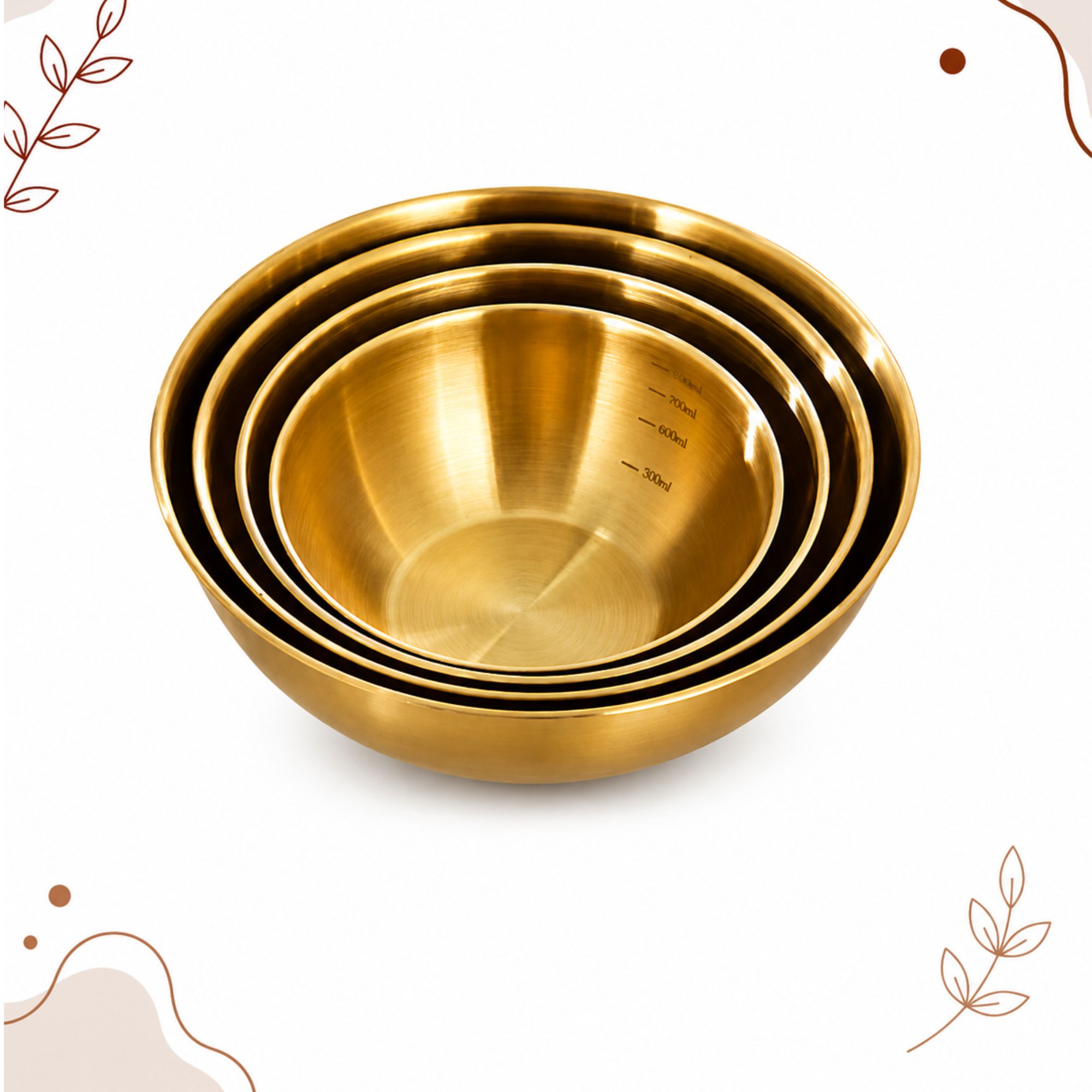LuxeMix™ 3-Piece Stainless Steel Bowl Set