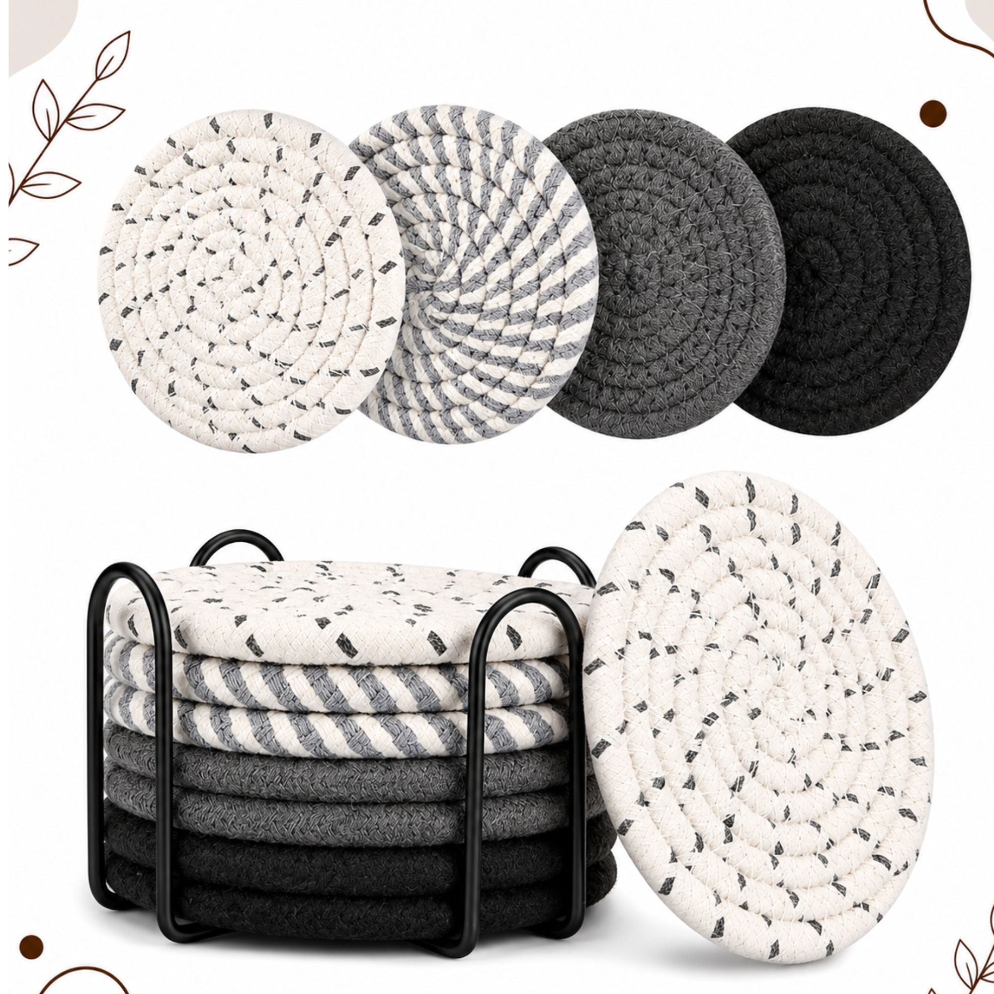 BohoWeave Cotton Coasters