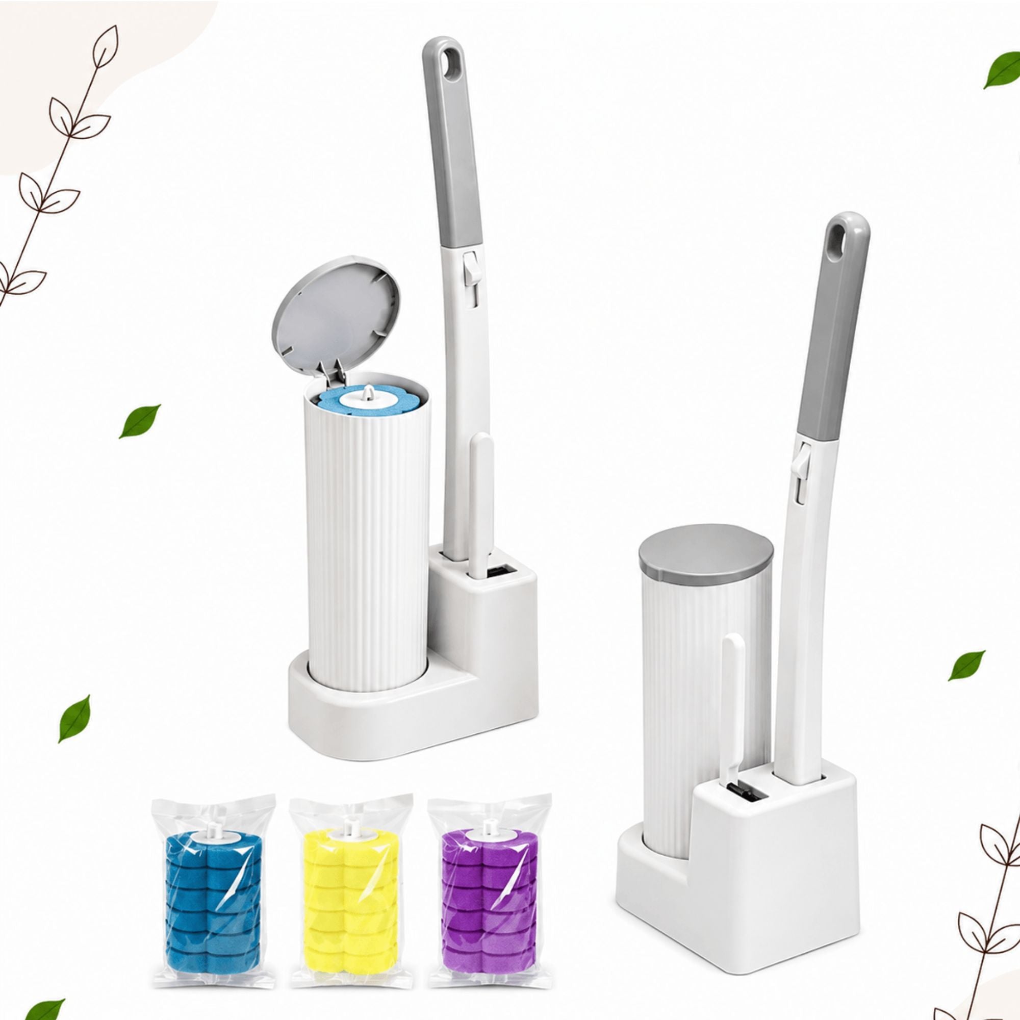 Escovilhão de Limpeza de Sanitas e Sistema de Recargas CleanPod™