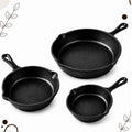 BlackForge™ Cast Iron Skillet Set