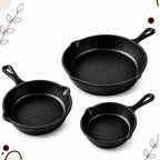BlackForge™ Cast Iron Skillet Set