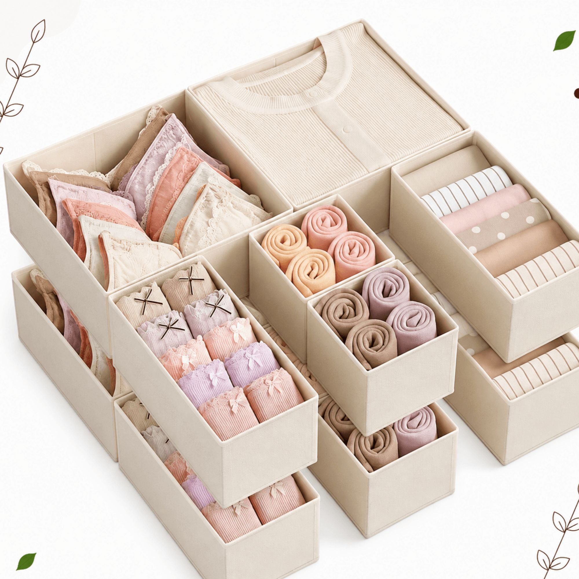 ClosetNest™ 6/12-Piece Underwear Organiser Set