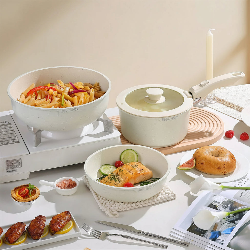 FlexiCook Removable Handle Pan Set – Smart Space-Saving Cookware for Modern Kitchens