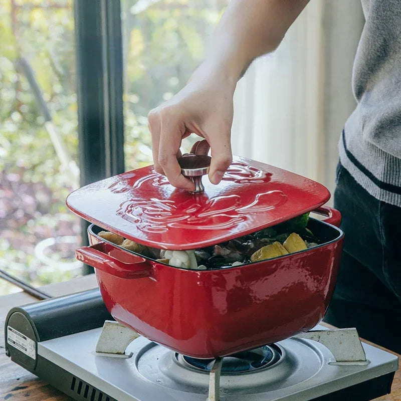 RubyFlame Premium Enamel Pot