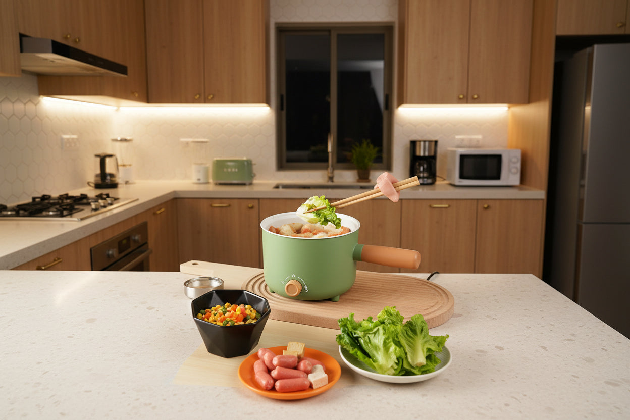SoloNest 1.8L Non-Stick Mini Cooker – Compact Cooking Made Simp