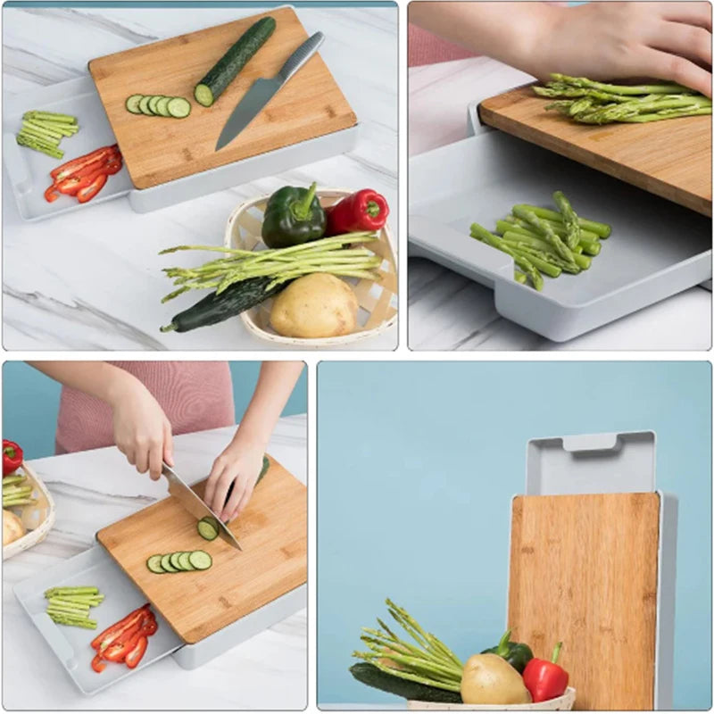 OrganiChef Multi-Drawer Board – Chop, Store & Simplify Your Kitchen
