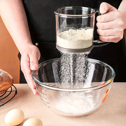 BakeFlow Hand-Press Flour Sieve – Light, Fluffy Perfection Every Time