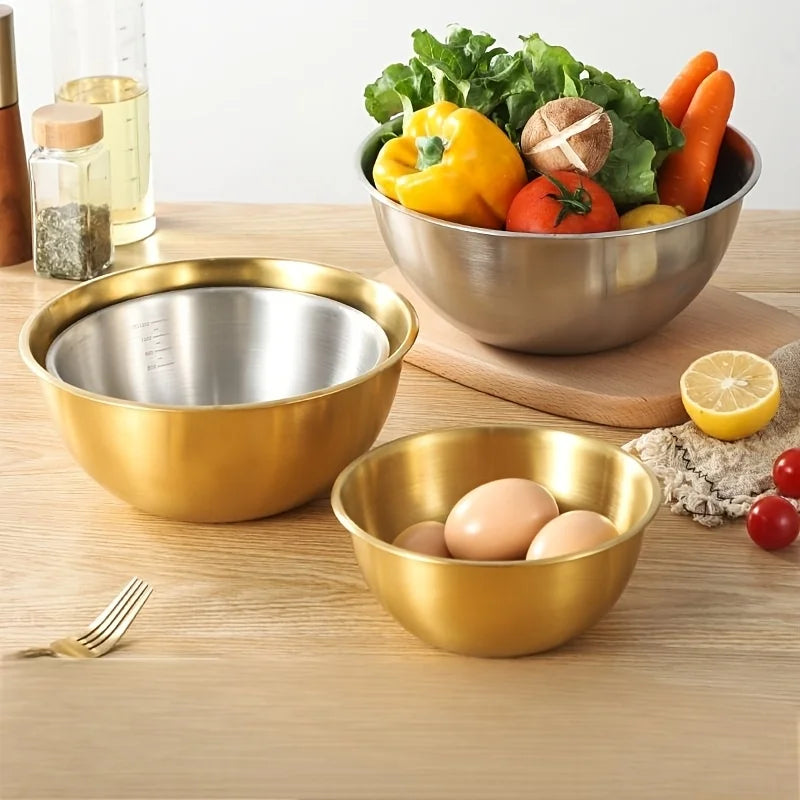 LuxeMix™ 3-Piece Stainless Steel Bowl Set