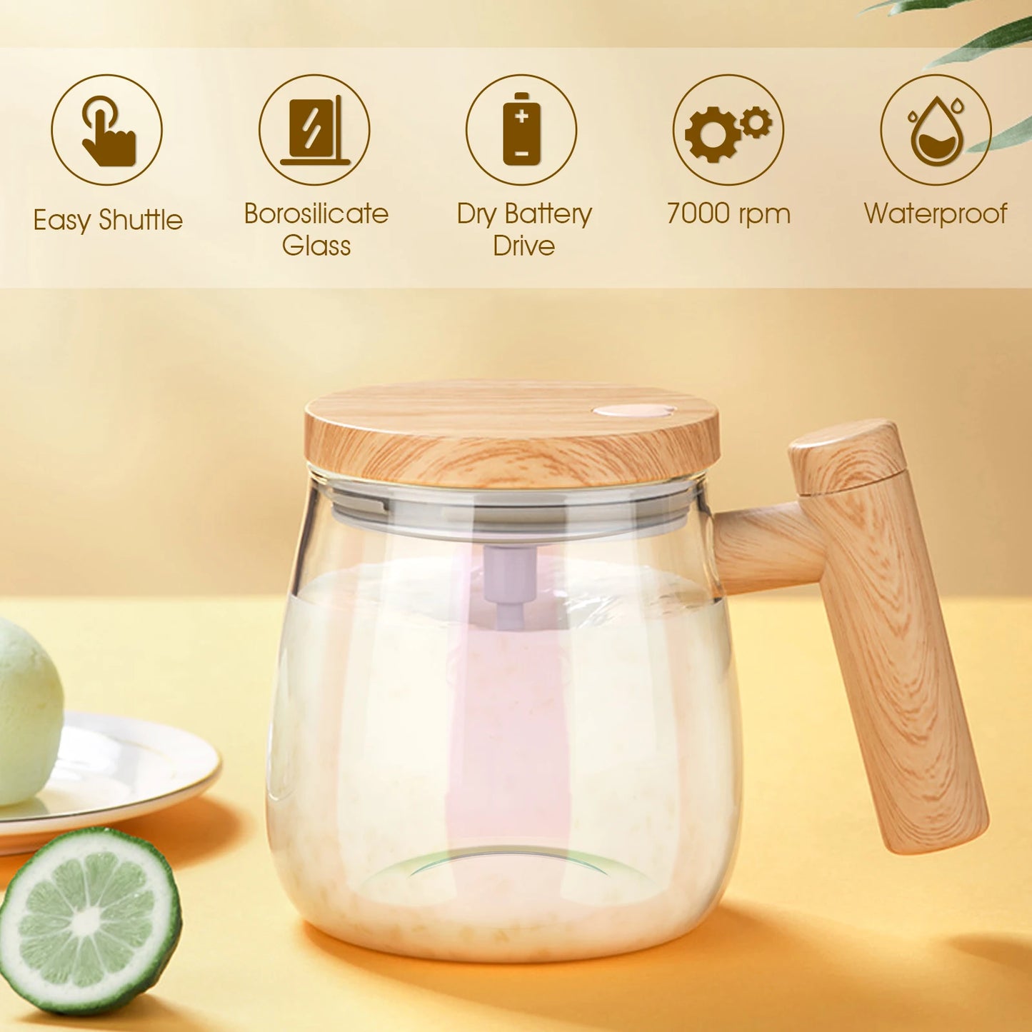SpinBlend Electric Mixing Mug – Effortless Mixing, Perfect Taste