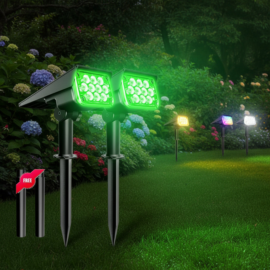EcoShine Outdoor Solar Lamp Set – Illuminate Your Outdoors with Sustainable Elegance