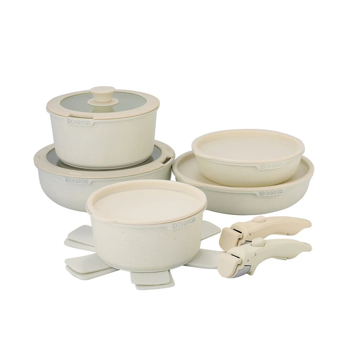 FlexiCook Removable Handle Pan Set – Smart Space-Saving Cookware for Modern Kitchens