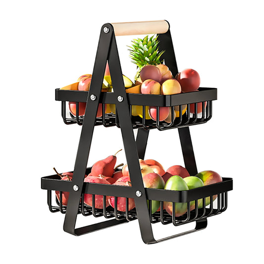 FreshStack 2-Tier Fruit Basket – Stylish Storage for a More Organised Kitchen