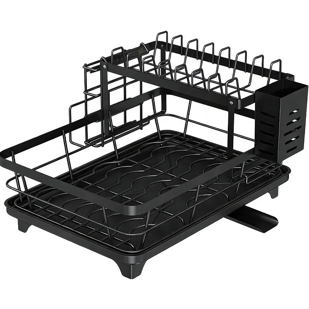 DishLuxe™ 2-Tier Dish Drying Rack