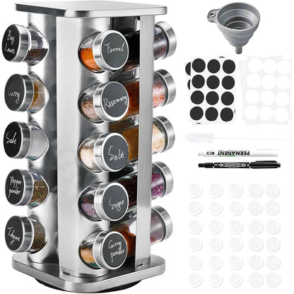 HerbSphere 20-Jar Spice Organizer – Effortless Flavor at Your Fingertips