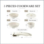 FlexiCook Removable Handle Pan Set – Smart Space-Saving Cookware for Modern Kitchens Megarb