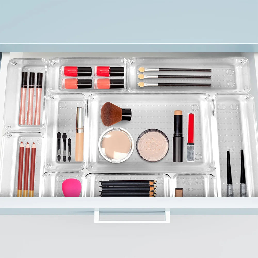 CrystalSort 25-Piece Drawer Organiser Set – Smart Organisation with Clear Modern Style