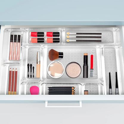 CrystalSort 25-Piece Drawer Organiser Set – Smart Organisation with Clear Modern Style