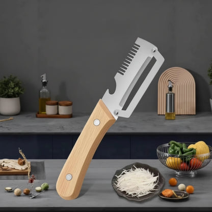SmoothSlice Wooden Handle Peeler – Effortless Precision for Everyday Kitchen Perfection