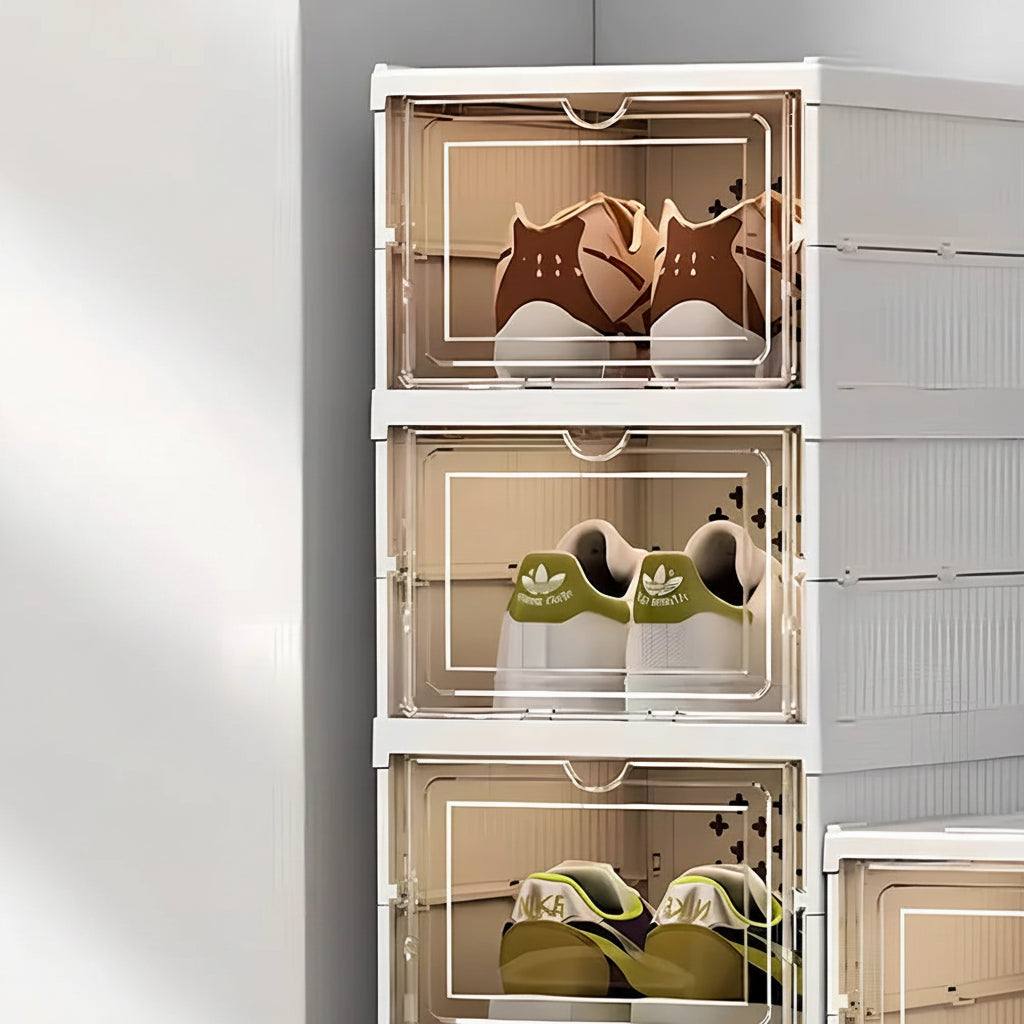 DustGuard Transparent Shoe Organiser – Smart Storage for a Cleaner, More Stylish Home