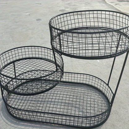 LuxeRound Stainless Steel Fruit Rack – Elegant Organisation for a Modern Kitchen