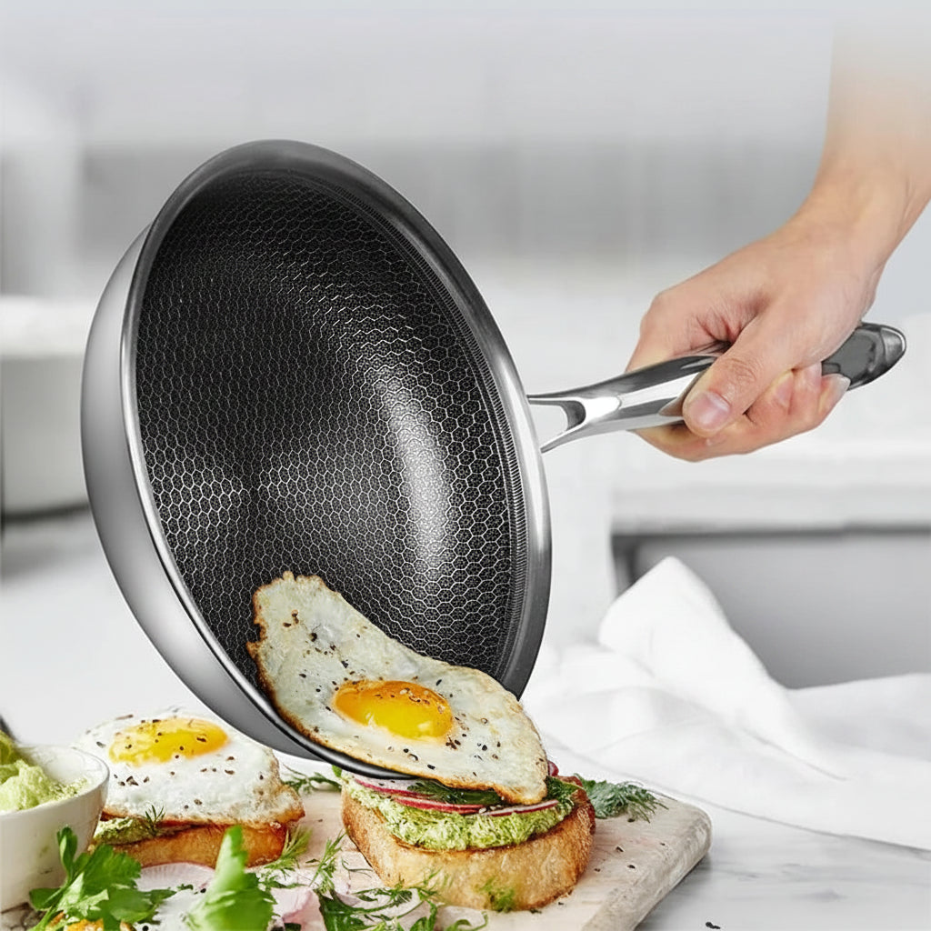 KitchenGlow Non-Stick Skillet with Lid – Everyday Cooking Made Effortless