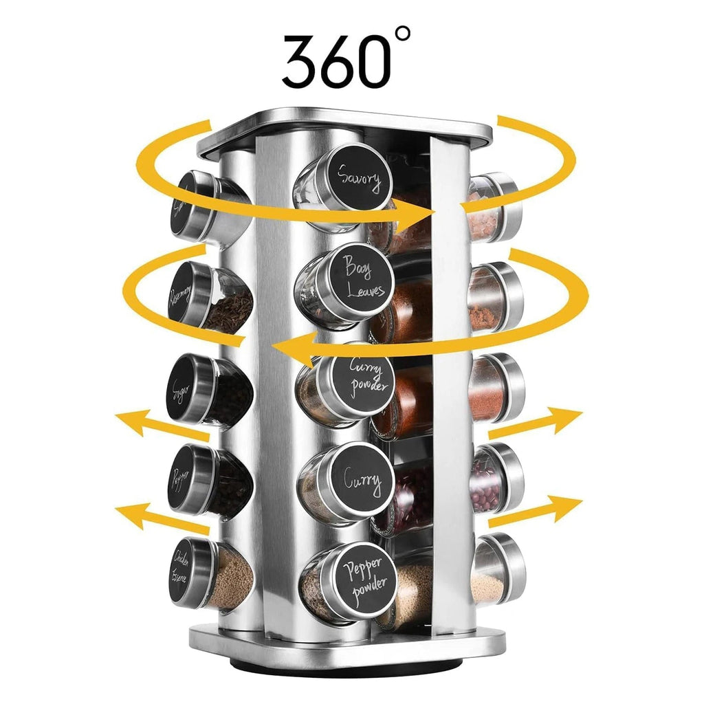 HerbSphere 20-Jar Spice Organiser – Effortless Flavour at Your Fingertips Megarb