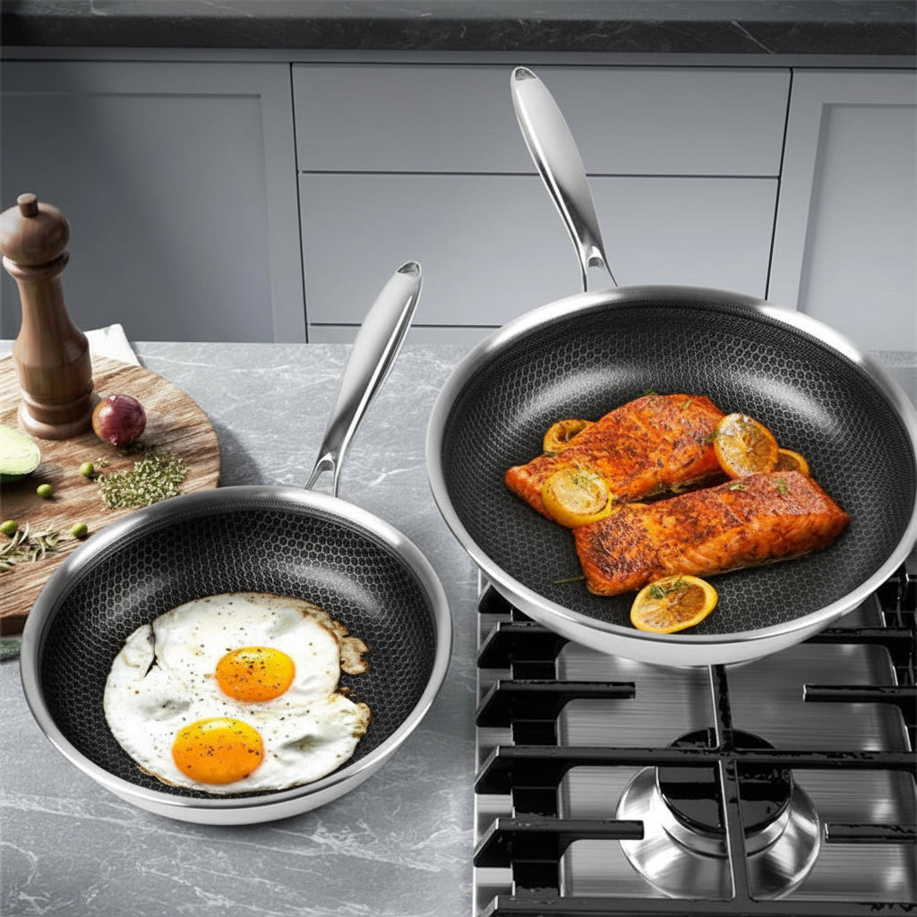 KitchenGlow Non-Stick Skillet with Lid – Everyday Cooking Made Effortless