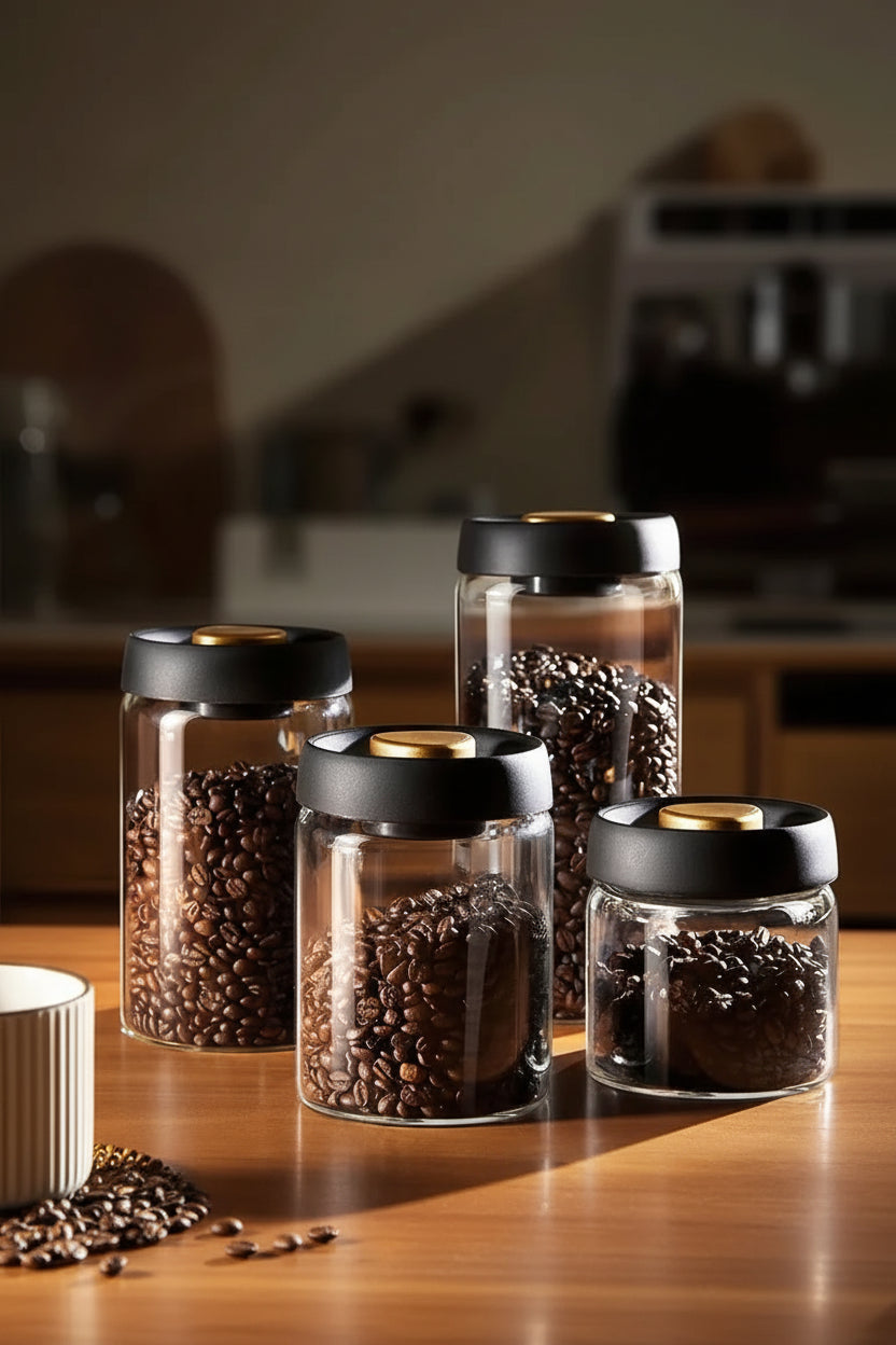 FreshSeal Coffee Bean Canister – Keep Every Bean Fresh, Aromatic &amp; Full of Flavour Megarb