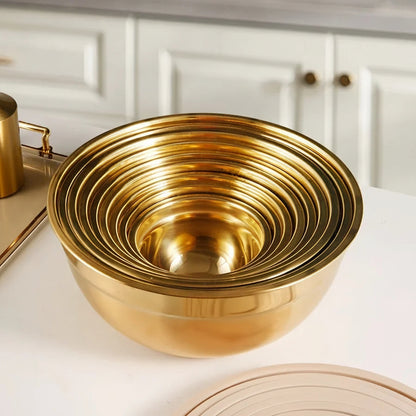 LuxeMix™ 10-Piece Gold Mixing Bowl Set