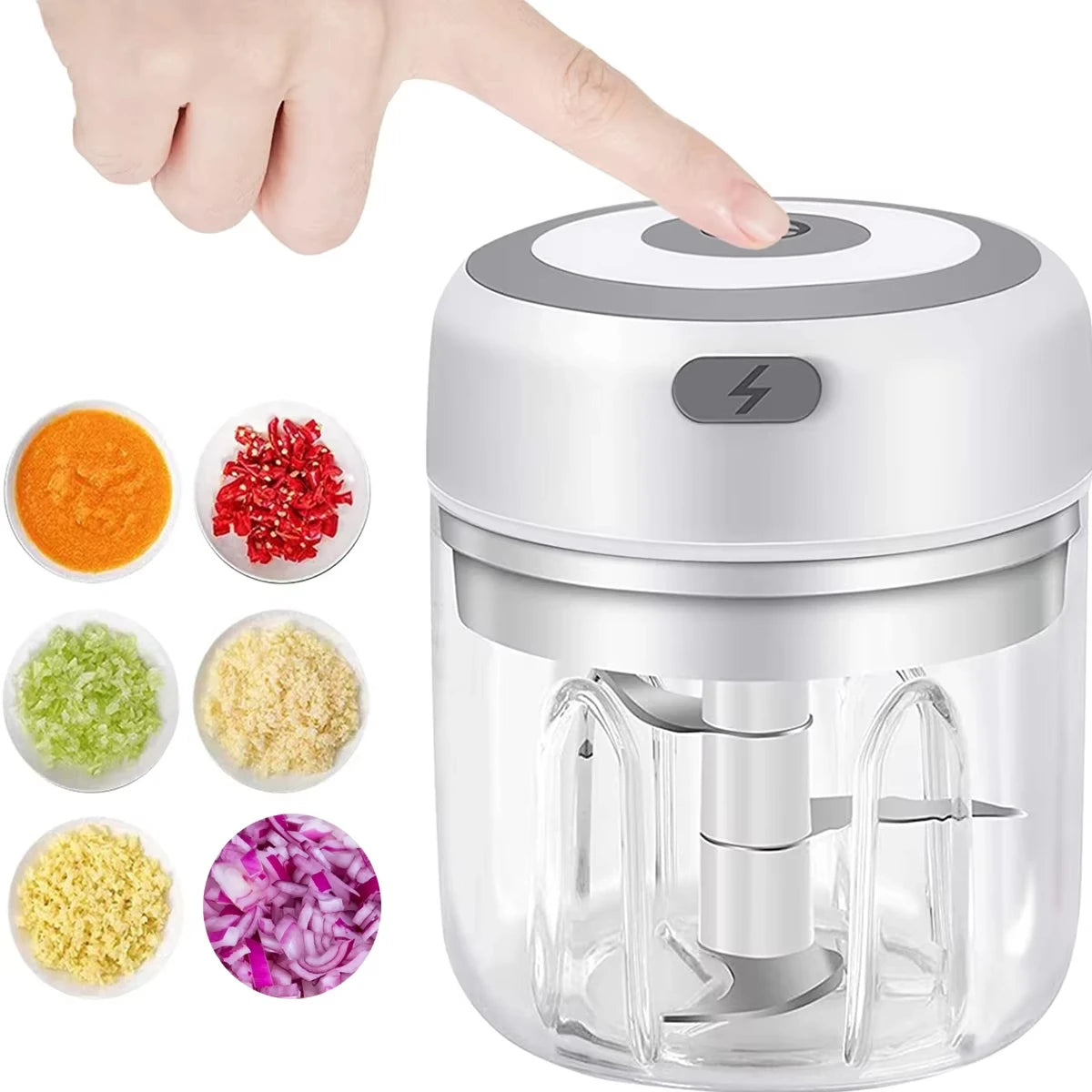 ChopEase Mini Food Processor – Effortless Chopping at the Touch of a Button