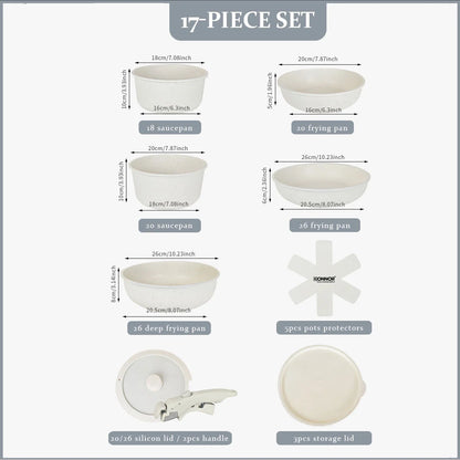 FlexiCook Removable Handle Pan Set – Smart Space-Saving Cookware for Modern Kitchens