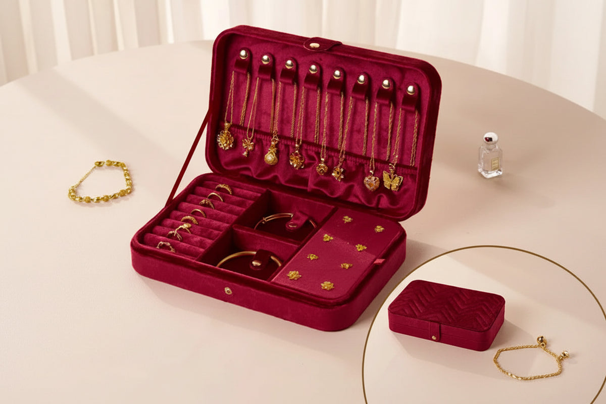 Caixa Organizadora de Joias VelvetLuxe™