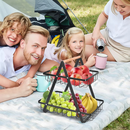 FreshStack 2-Tier Fruit Basket – Stylish Storage for a More Organised Kitchen