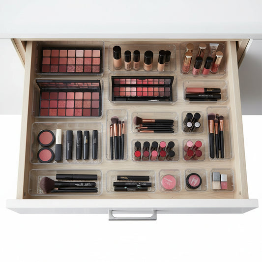 CrystalSort 25-Piece Drawer Organiser Set – Smart Organisation with Clear Modern Style