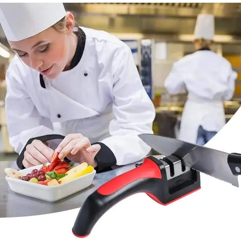 EdgeMaster 3-Stage Knife Sharpener – Restore Precision &amp; Effortless Cutting Performance