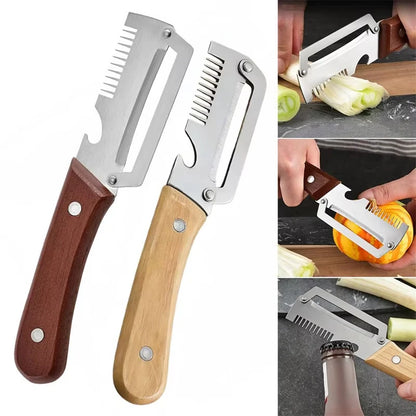 SmoothSlice Wooden Handle Peeler – Effortless Precision for Everyday Kitchen Perfection