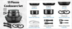 CeramiFlex Detachable Cookware Set – Smart Space-Saving Cooking with Premium Ceramic Performance Megarb