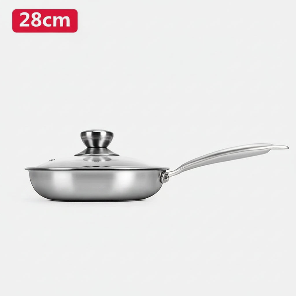 KitchenGlow Non-Stick Skillet with Lid – Everyday Cooking Made Effortless Megarb