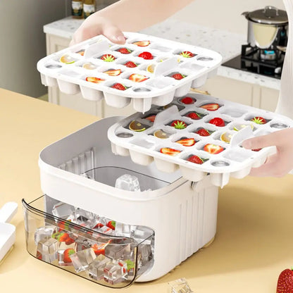 CrystalCube Easy Freeze Tray – Perfect Ice Cubes in Seconds, No Mess, No Effort