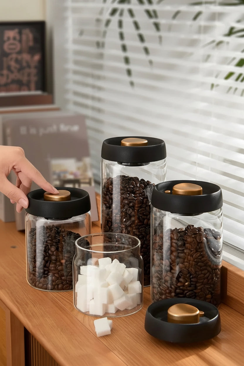 FreshSeal Coffee Bean Canister – Keep Every Bean Fresh, Aromatic &amp; Full of Flavour Megarb